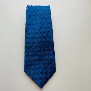 D’zio Textured Blue Neck Tie Polyester 4” Wide